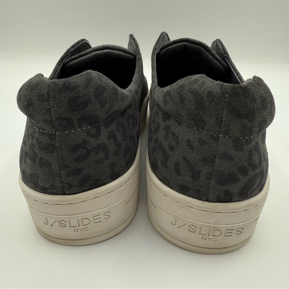 J/Slides Heidi Platform Slip On Sneakers Leather Leopard Print Women 9.5M - Picture 7 of 15